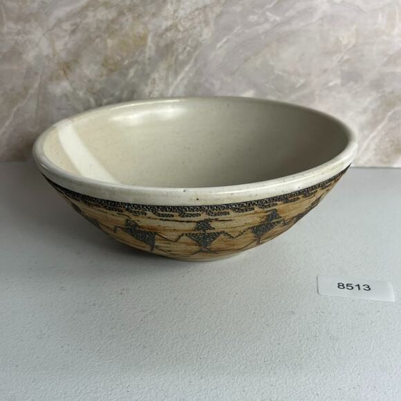 Andrea Winters Art Pottery Bowl 9.5" Folk Art Native American Pottery - Picture 15 of 15